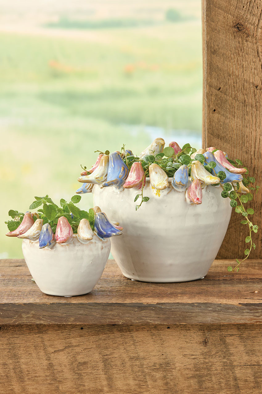 Small Perched Birds Planter