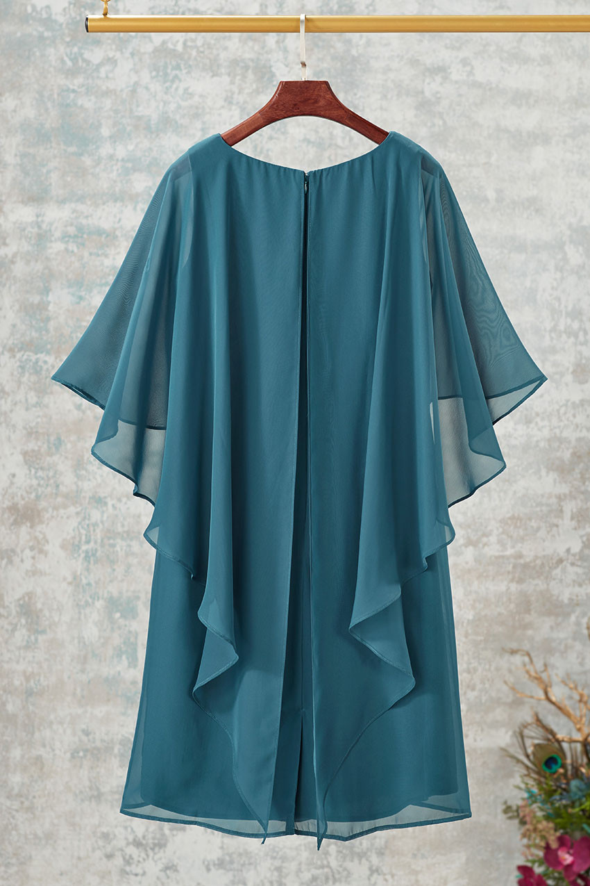 Charisma Chiffon Capelet Dress