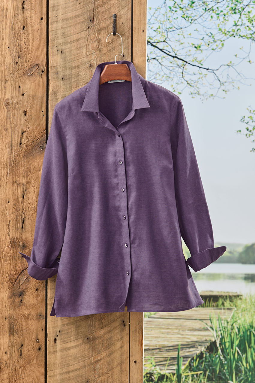 Easy-Care Linen Big Shirt