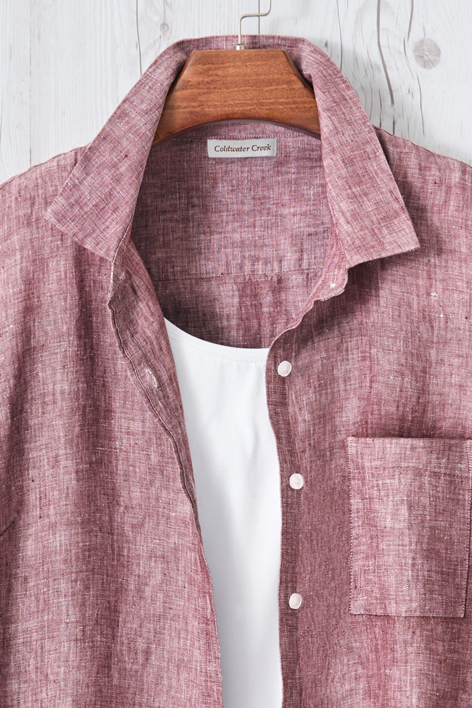 Cross Dyed Linen Tunic Topper