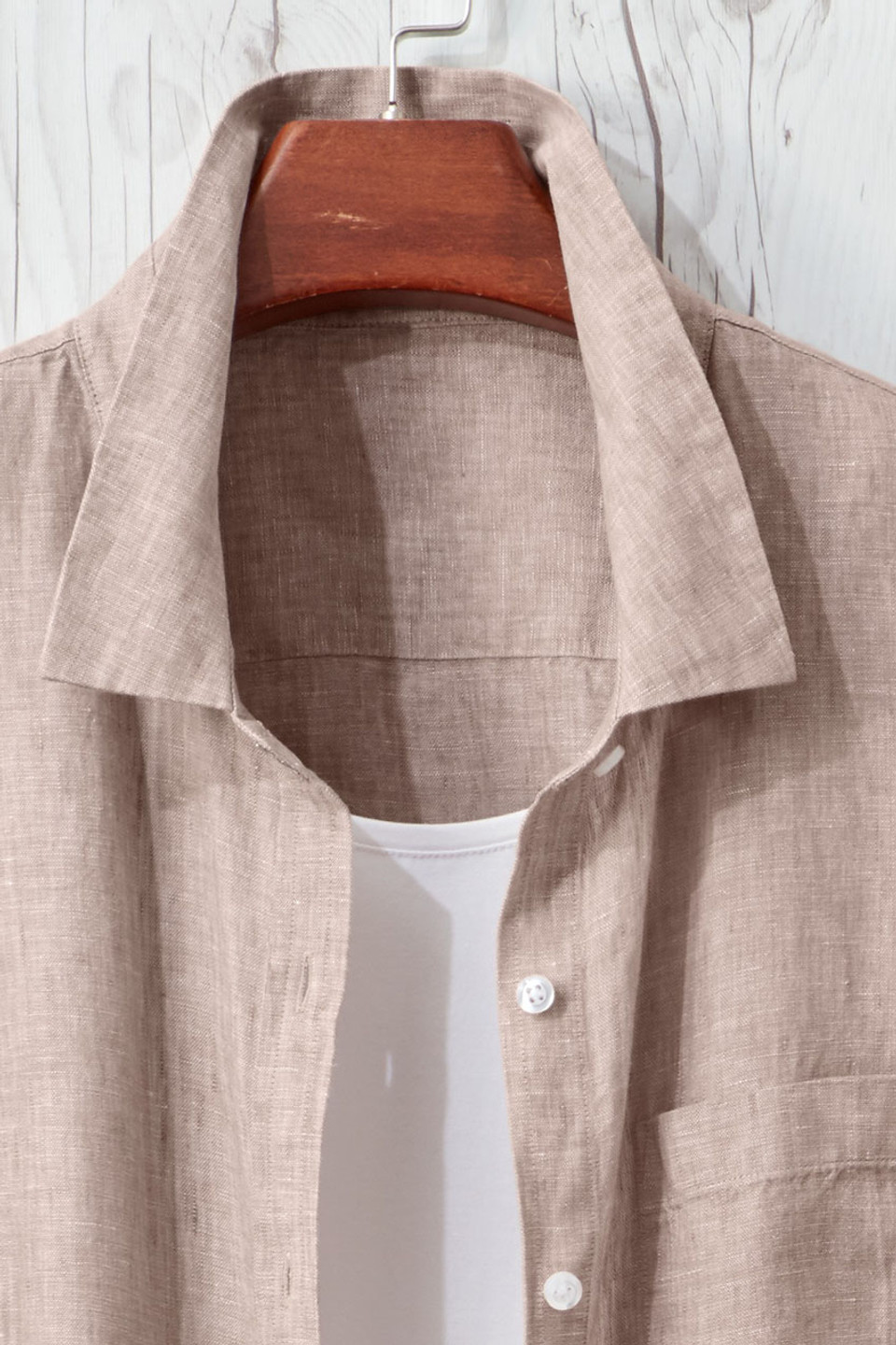 Cross Dyed Linen Tunic Topper