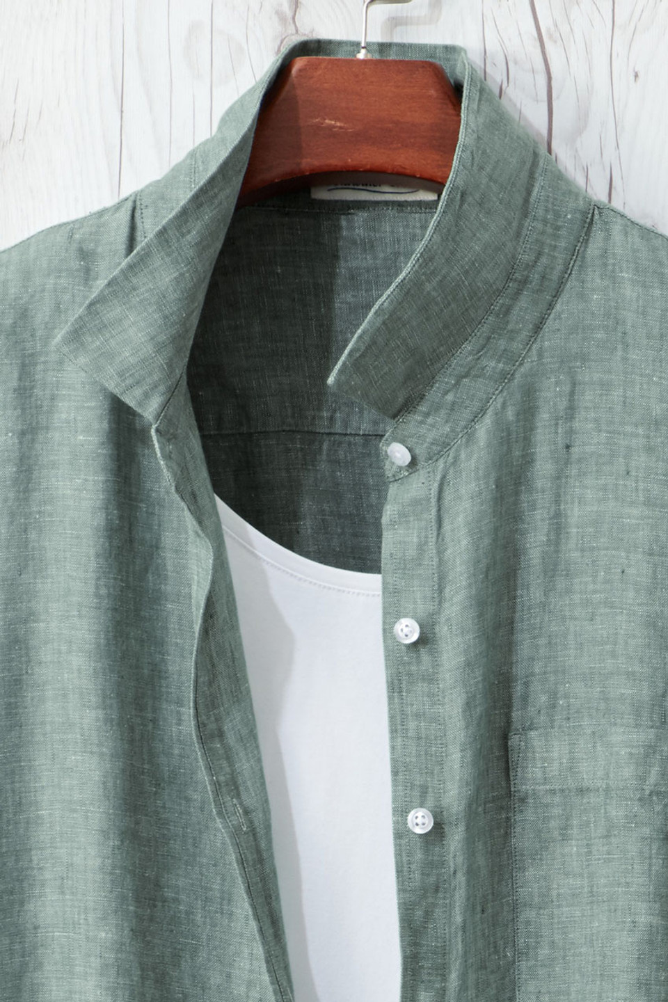 Cross Dyed Linen Tunic Topper