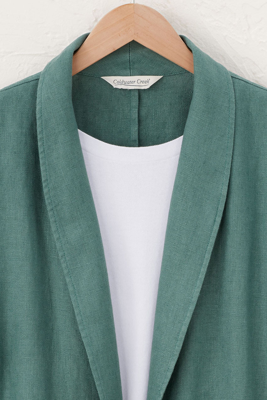 Ruched Linen Jacket