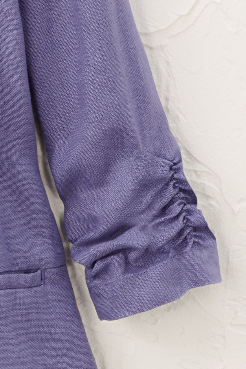 Ruched Linen Jacket