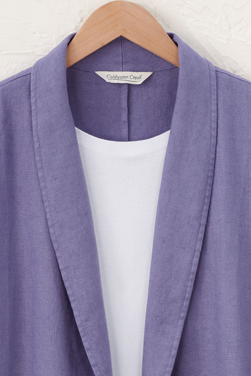 Ruched Linen Jacket