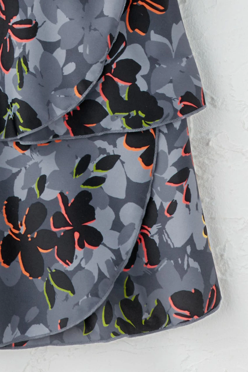 Vibrant Flora Ruffled Tankini Top