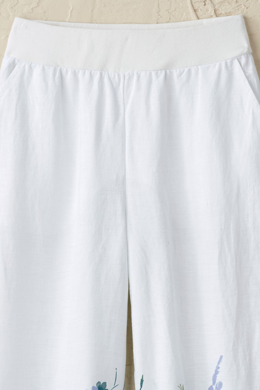 Painterly Petals Wide-Leg Pants