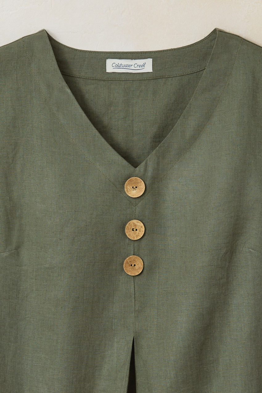 Boxy Linen Top - Coldwater Creek