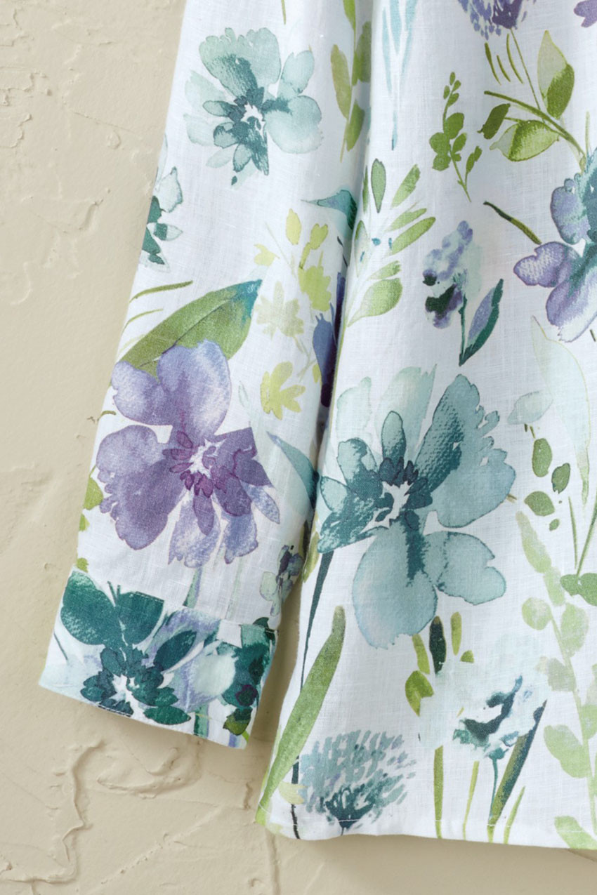 Wondrous Watercolor Linen Big Shirt