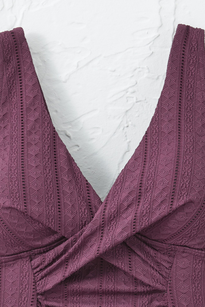 Textured ShapeMe™ Crossover Bathing Suit