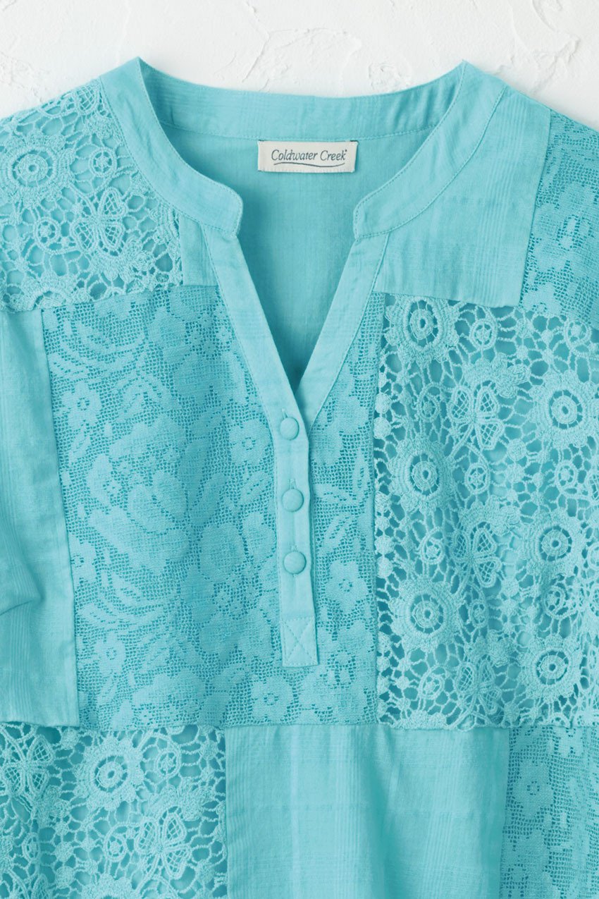 Lila Patchwork Lace Tunic