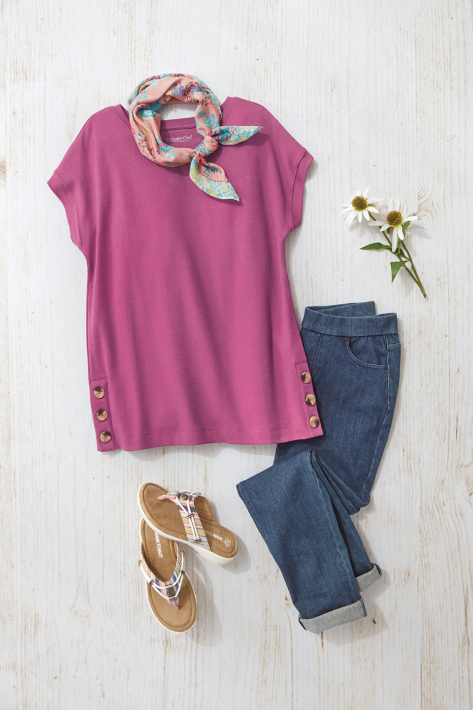 #BestCotton™ Side-Button Tunic