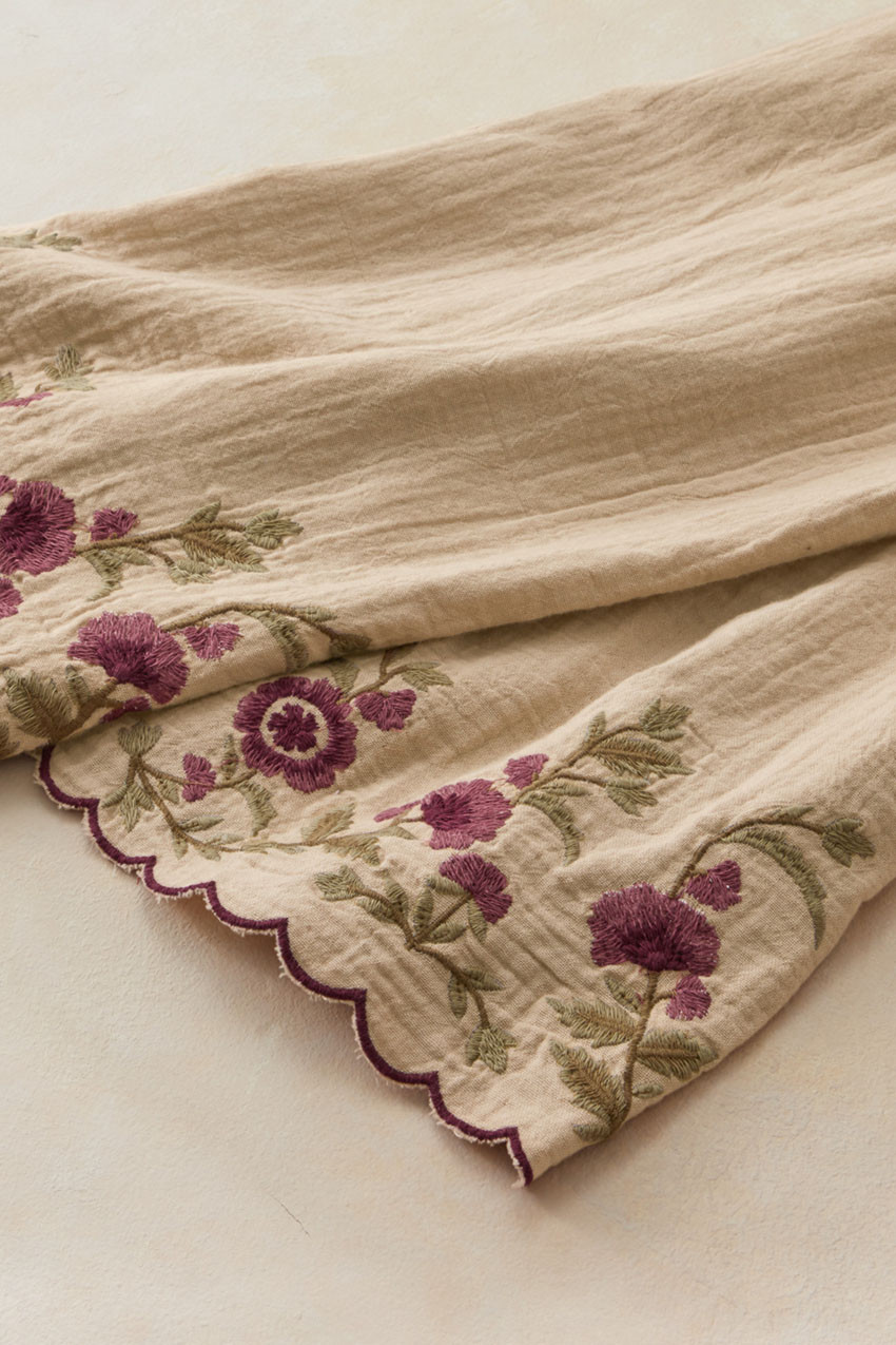 Florentine Embroidered Crop Pants