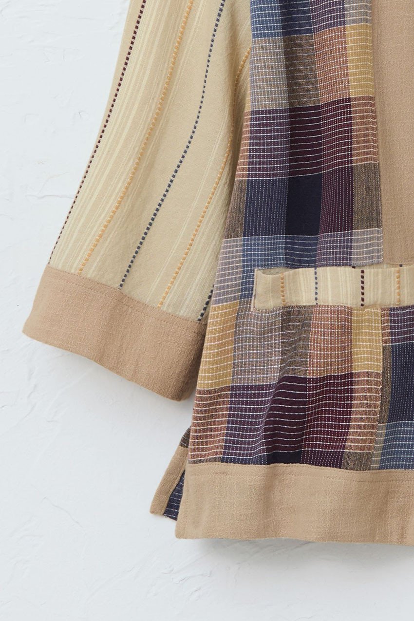 Plaid and Patches Shirt Jacket