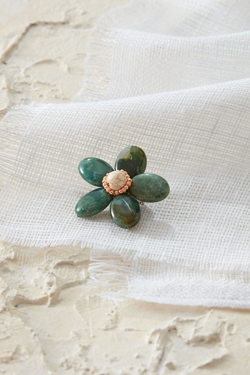 Beaded Flower Pin