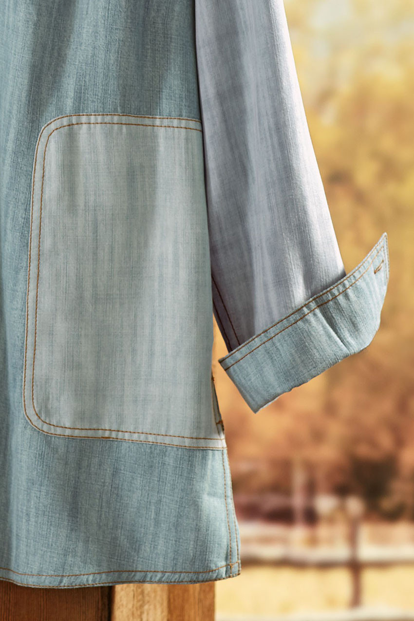 Mixed TENCEL™ Oversized Shirt