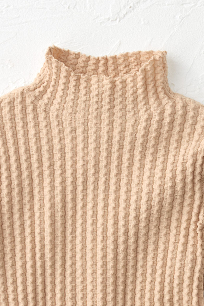 Textured Funnelneck Sweater