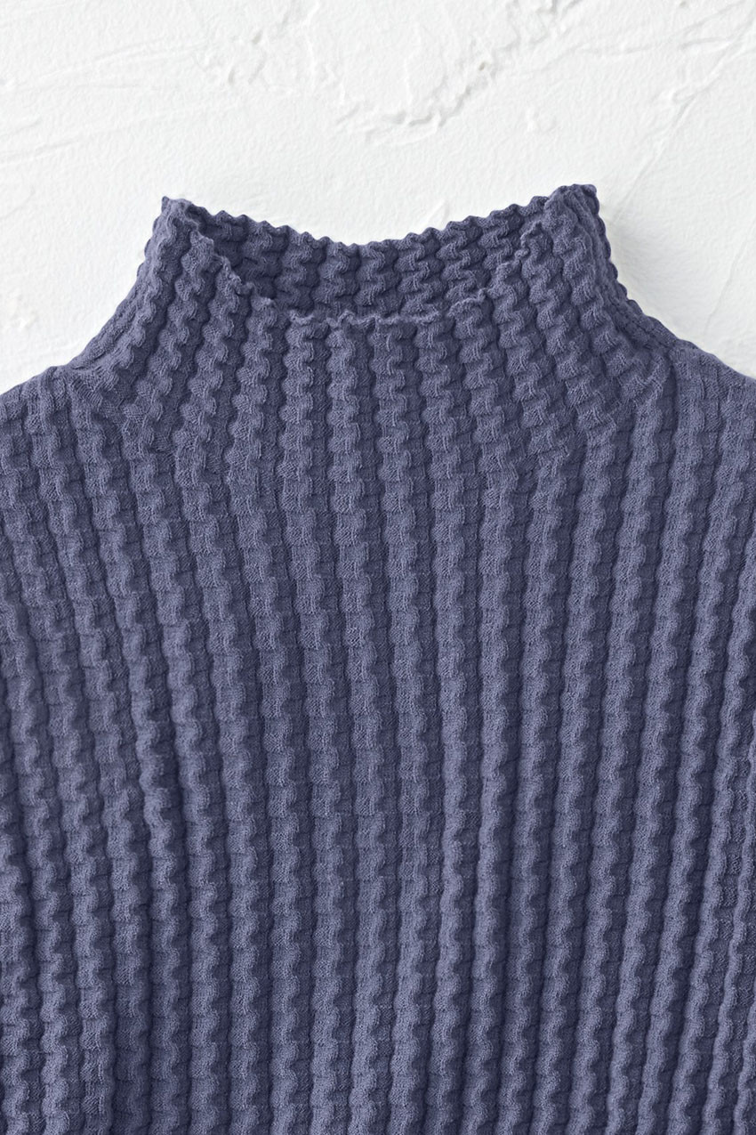 Textured Funnelneck Sweater