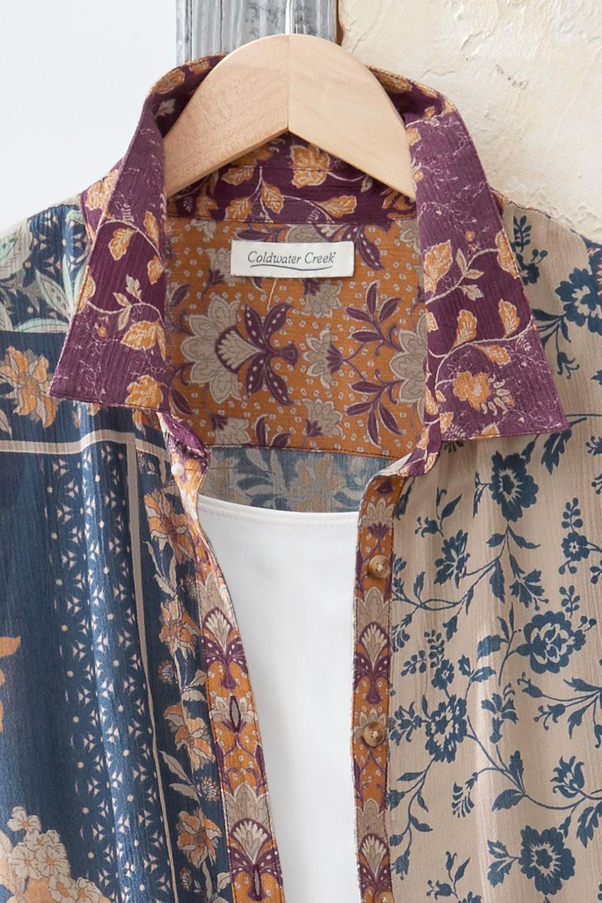 Bella Terra Mixed Print Shirt