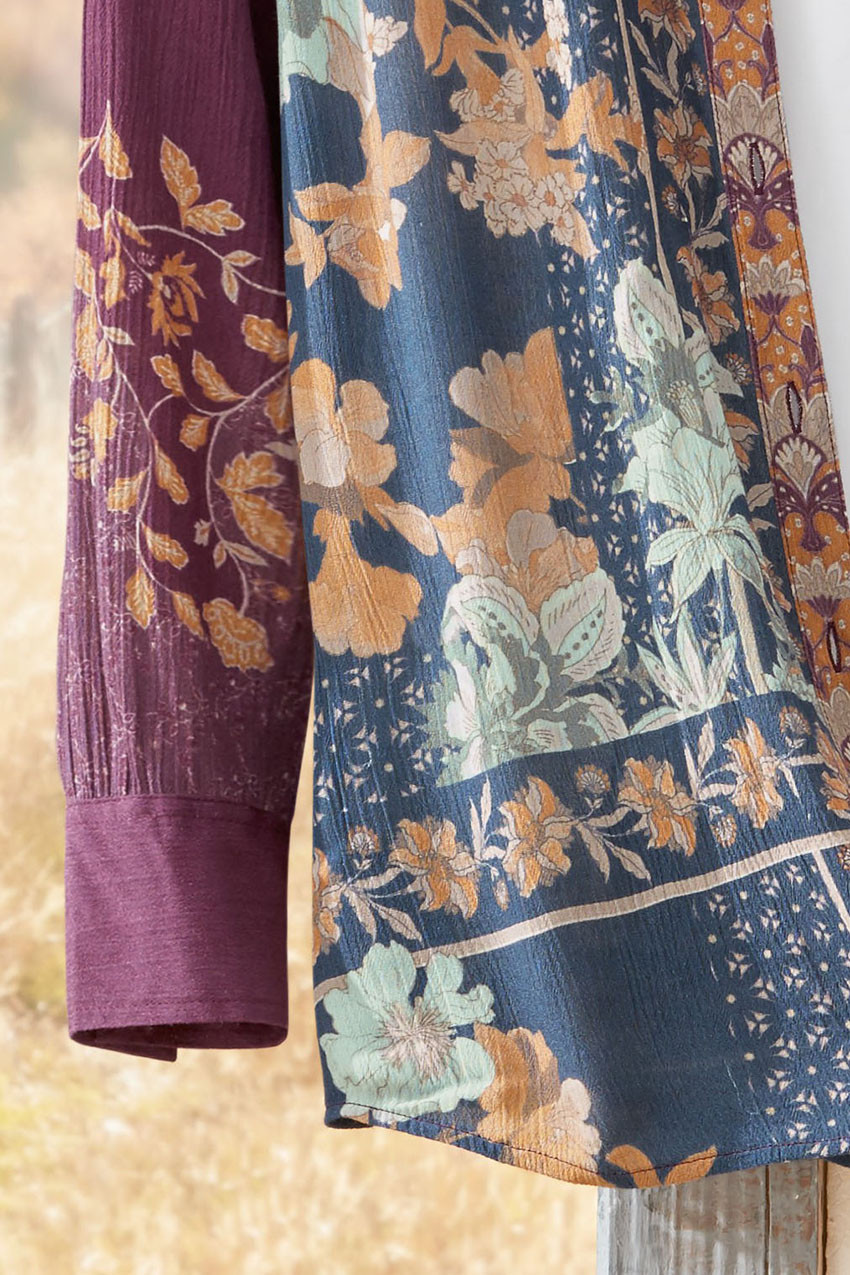 Bella Terra Mixed Print Shirt