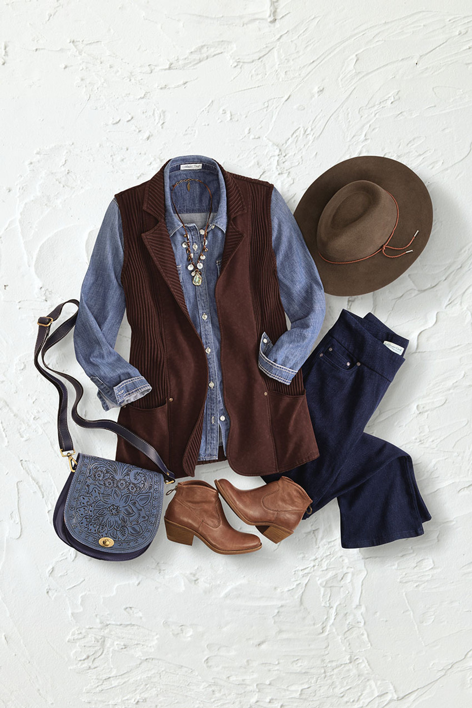 Rustic Ribbed Knit Vest