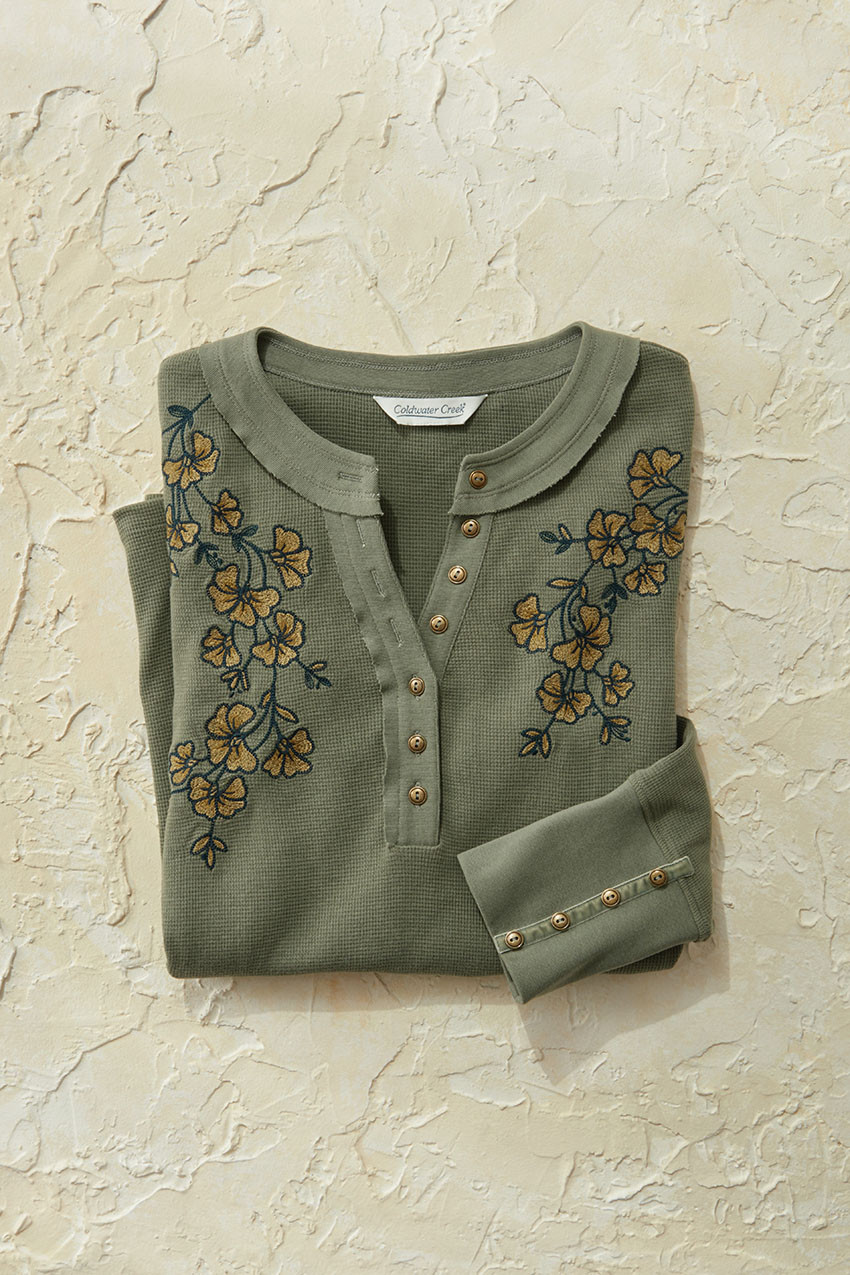 Rustic Floral Waffle Tee