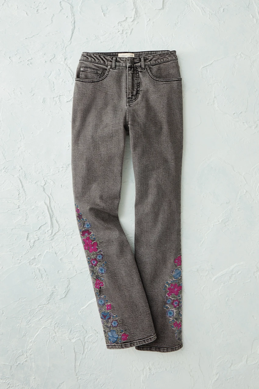 Among the Flowers Bootcut Jeans