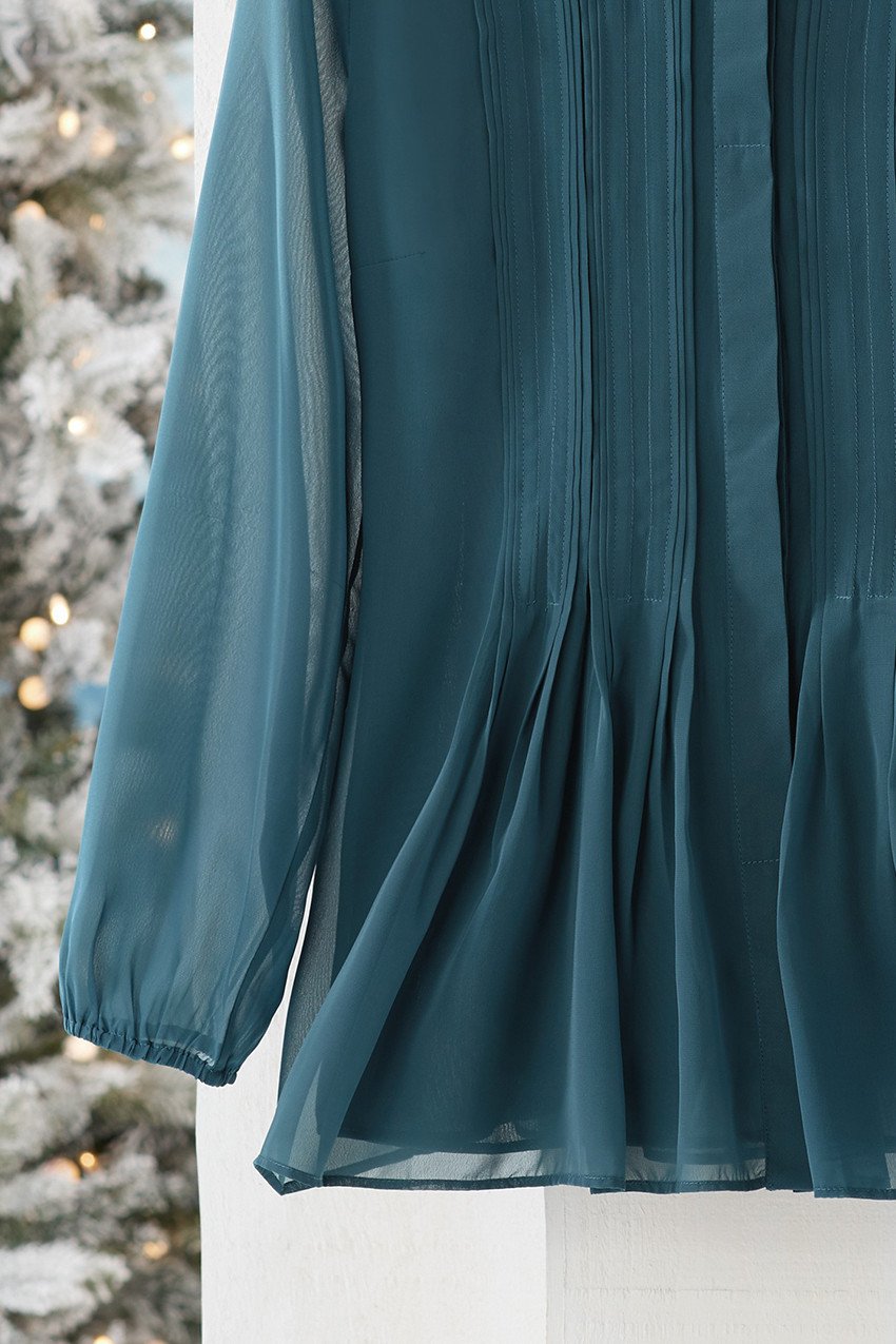 Pleated Chiffon Blouse