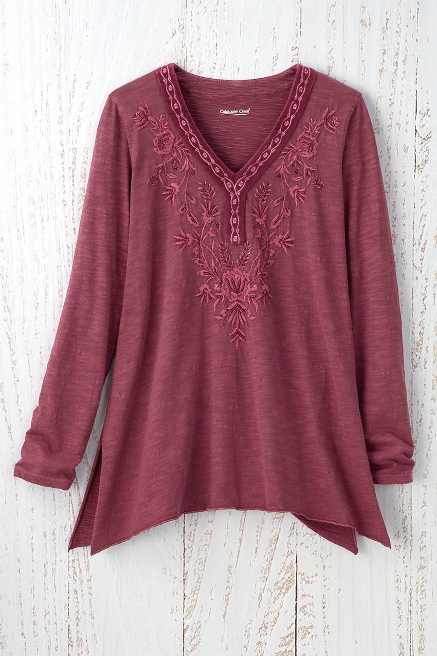 Alanna Embroidered Knit Tunic