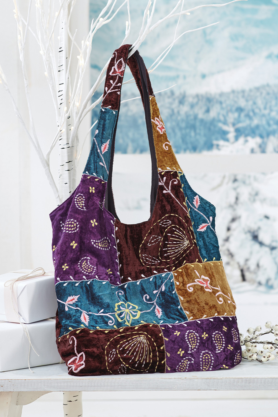 Mix and Mingle Velvet Tote
