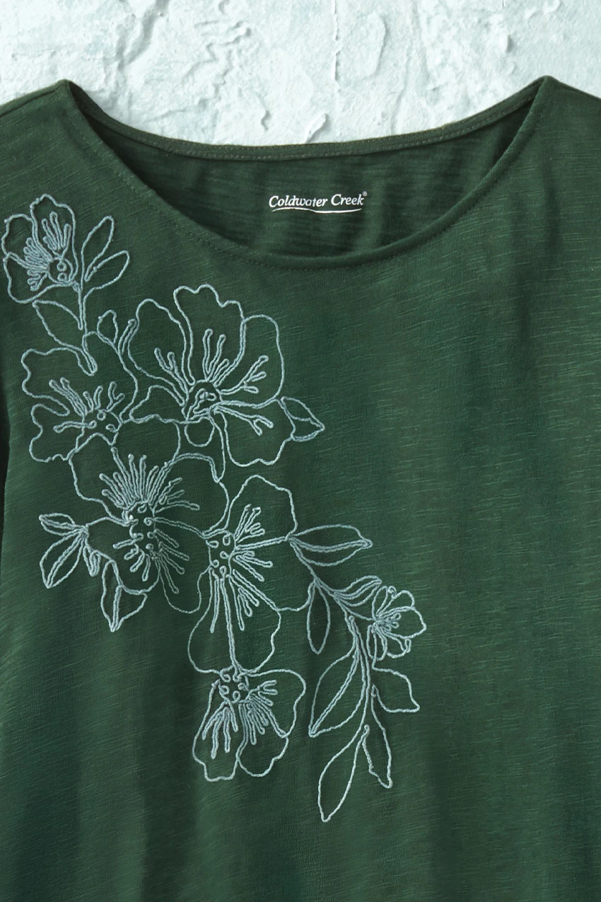 Sarena Embroidered Knit Tunic