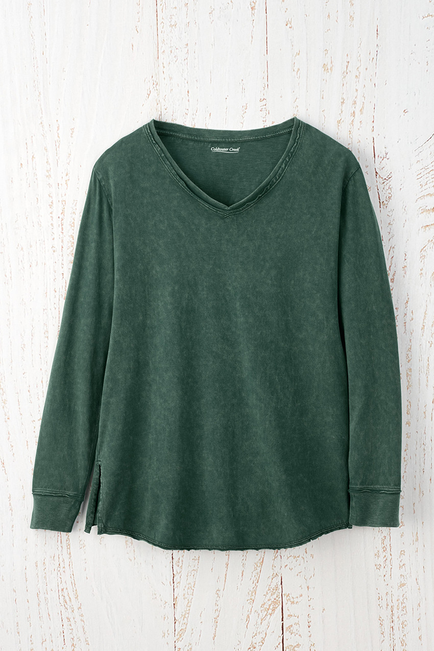 Vintage-Wash V-Neck Tunic