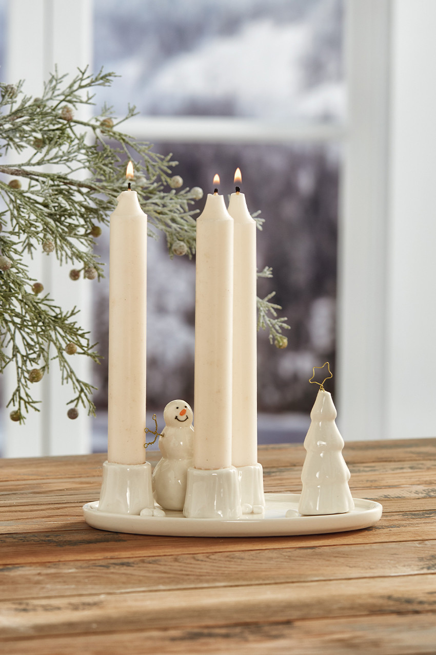 Winterscape Taper Holder