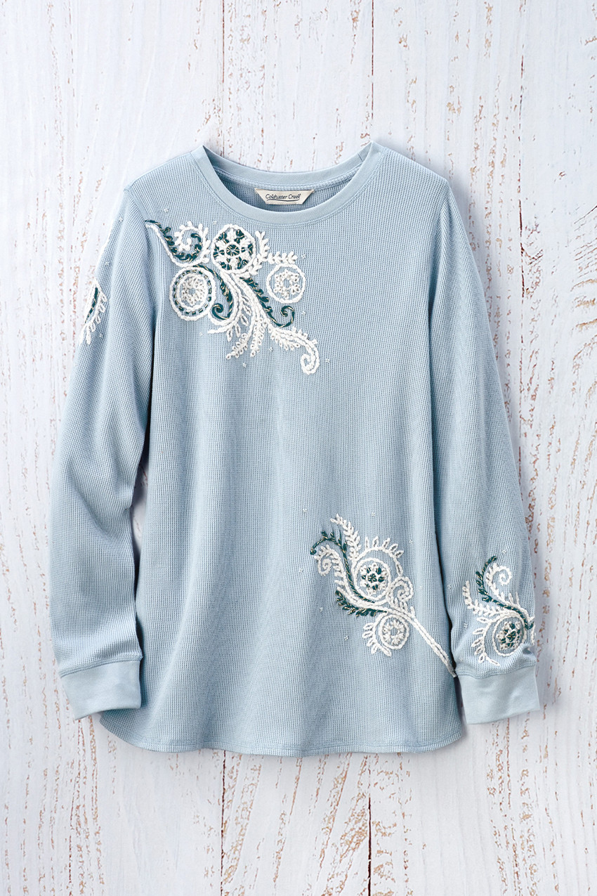 Snow Swirl Waffle Tee