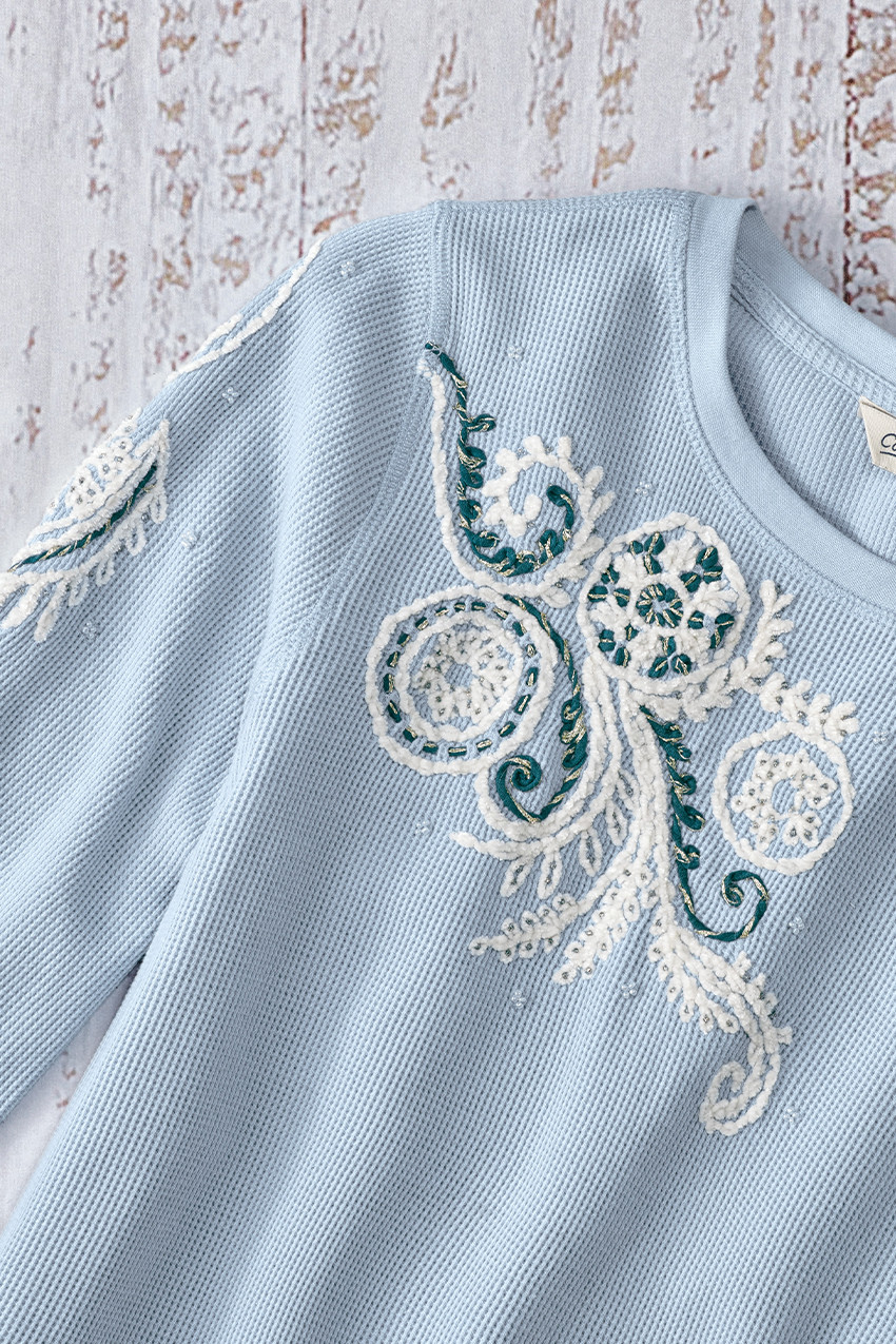 Snow Swirl Waffle Tee