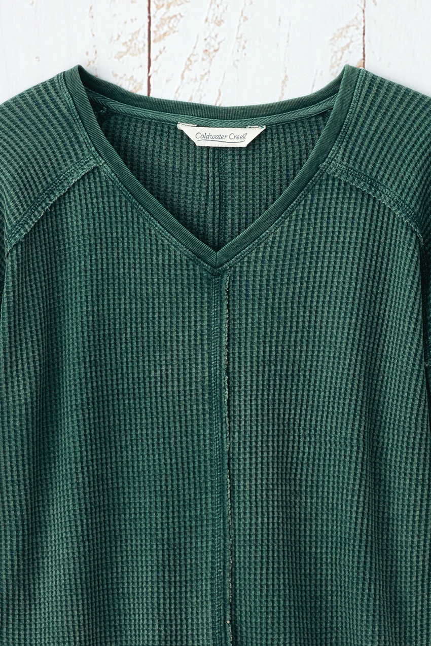 Seamed Waffle Tee