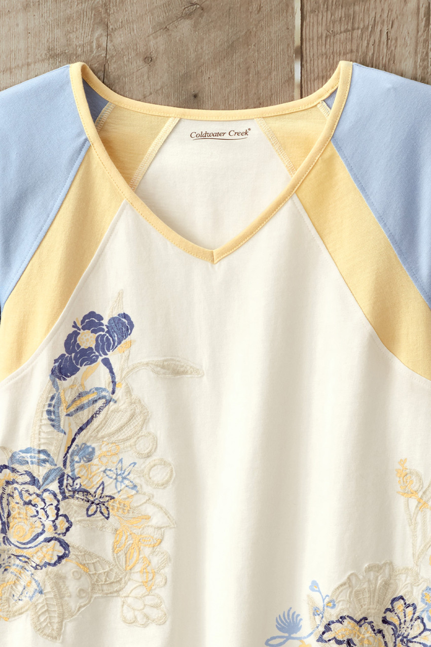 Floral Colorblock Tee