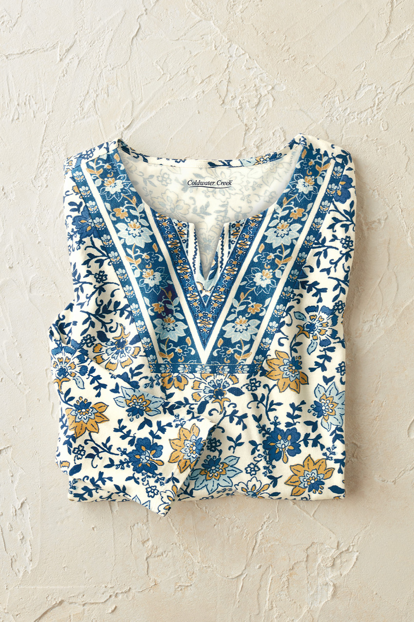 Floral Borders Slub Tee