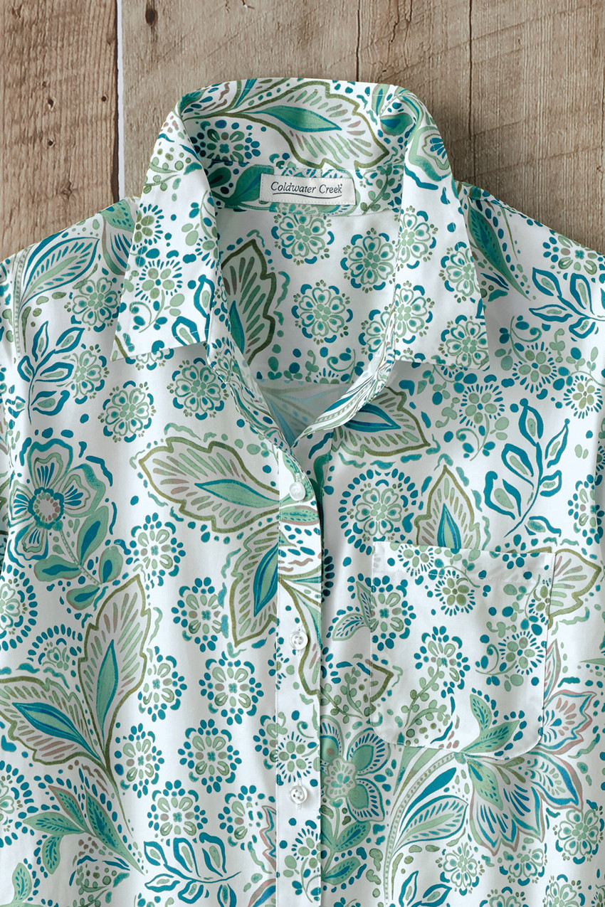 Botanically Batik Anytime No-Iron Tunic