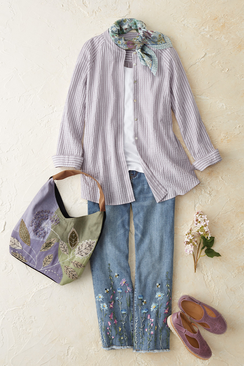 Artisan's Textured Stripe Tunic