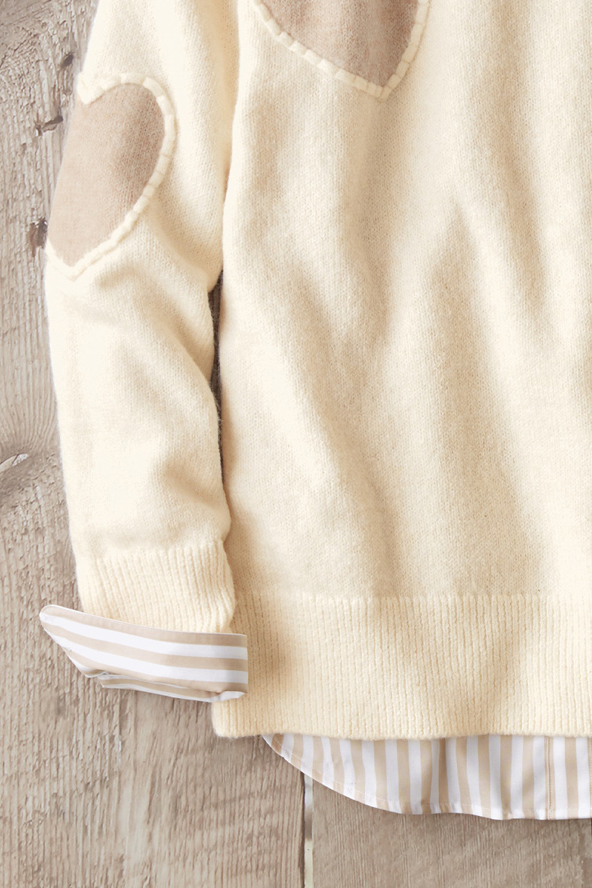 Heartful Twist Embroidered Sweater