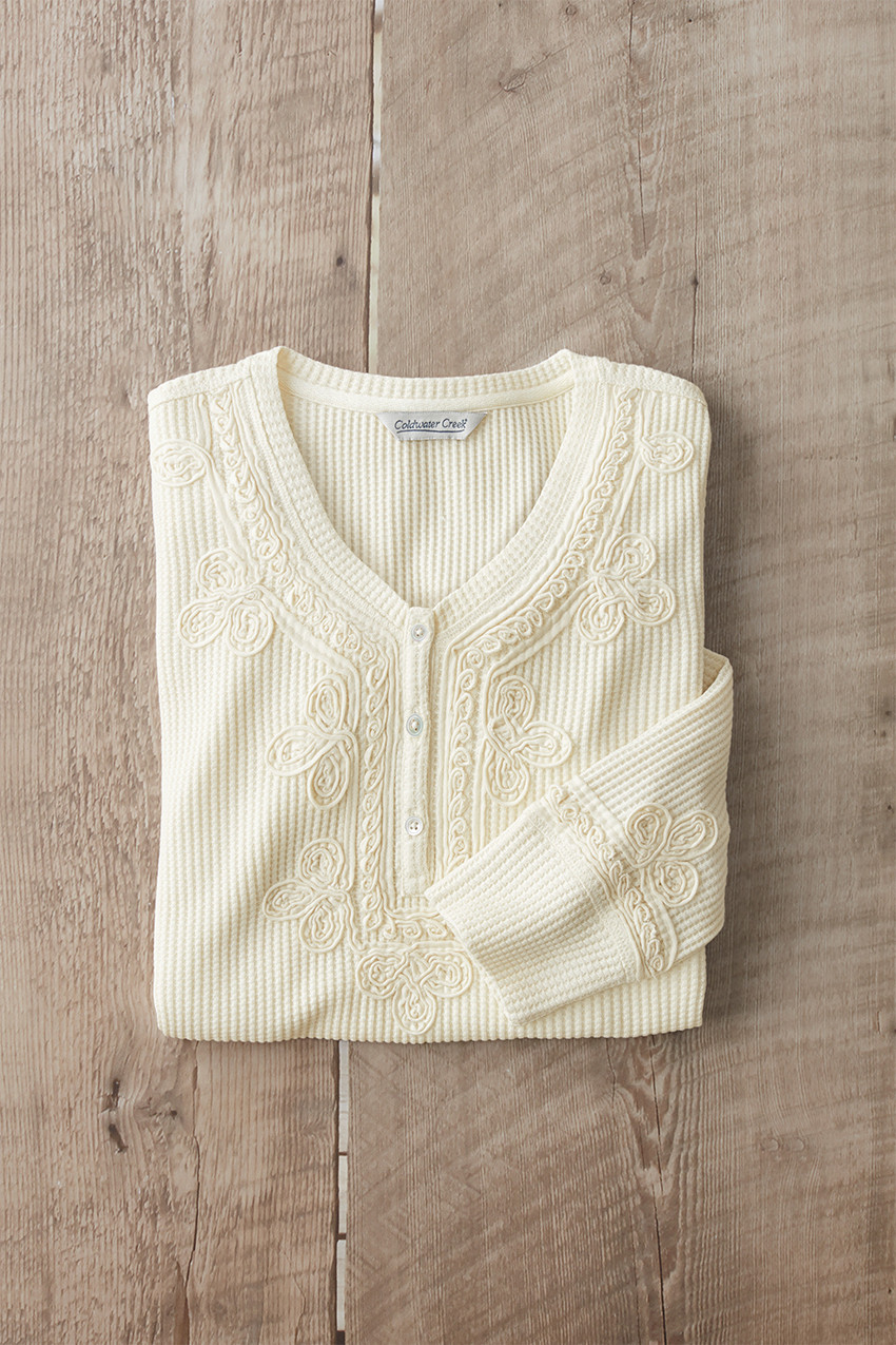 Soutache Waffle Henley