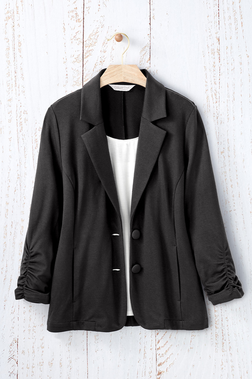 Destinations Ruched Blazer