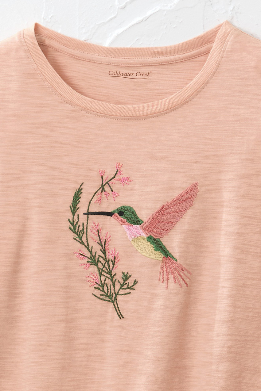 Hummingbird Embroidered Tee