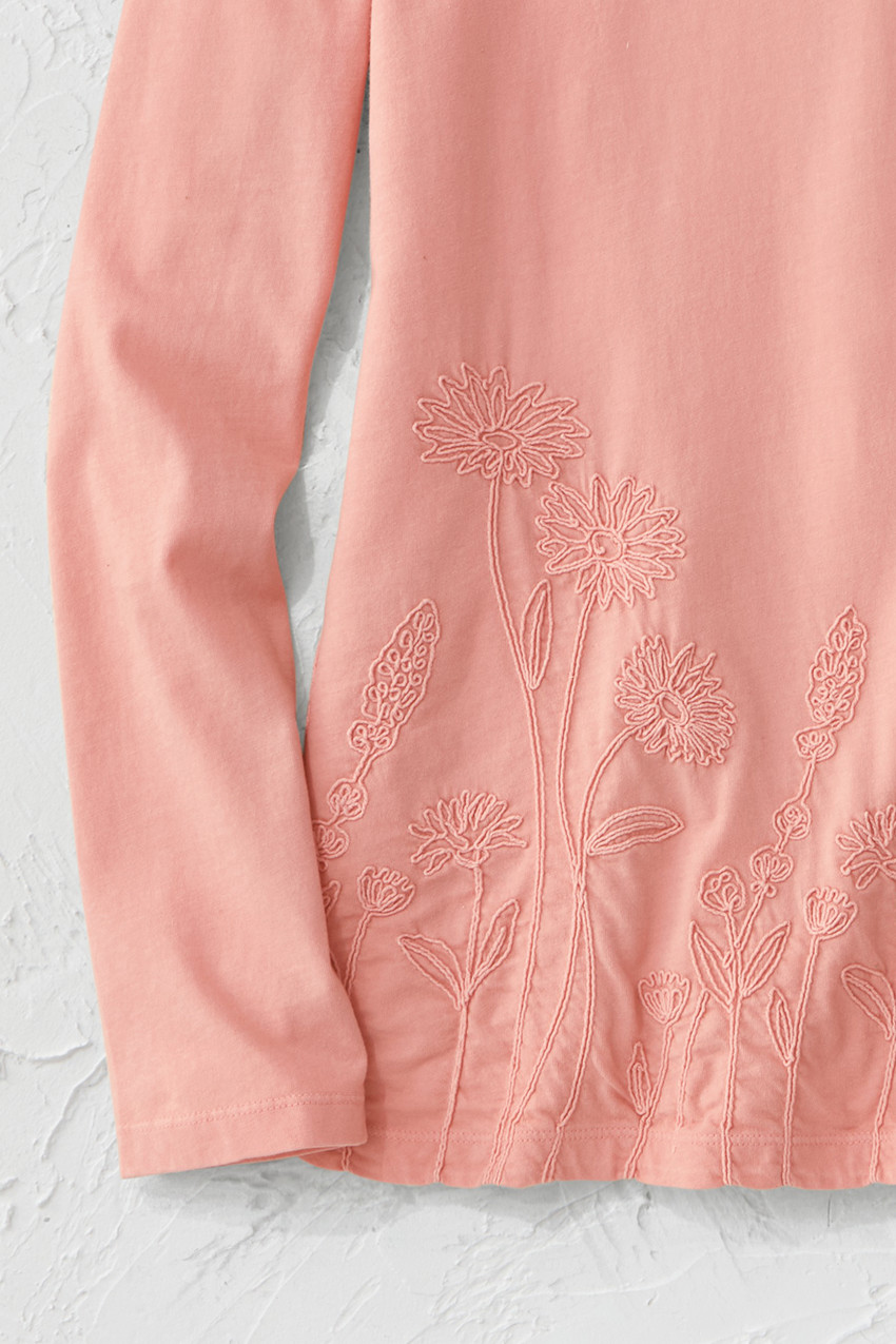 Budding Embroidery Tee