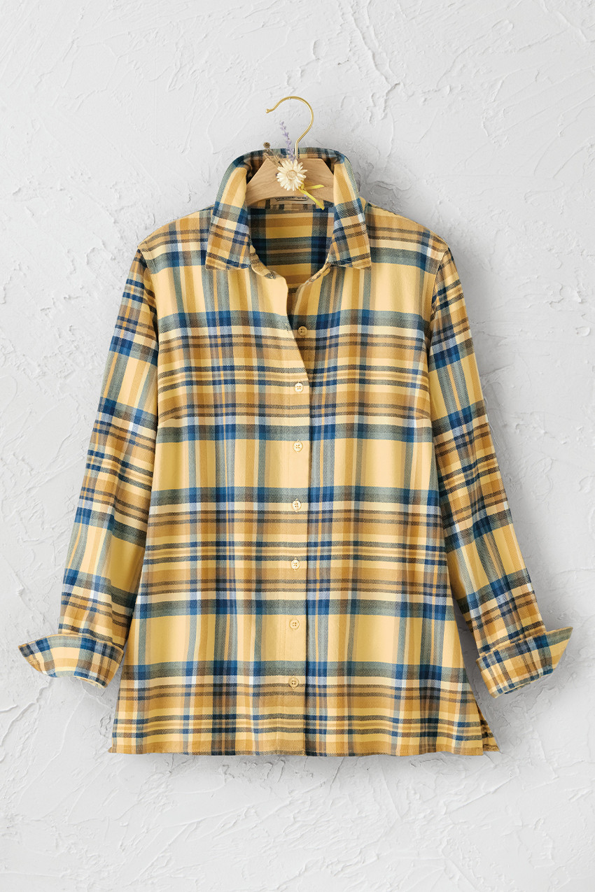 Sunlit Skies Soft Touch Plaid Shirt