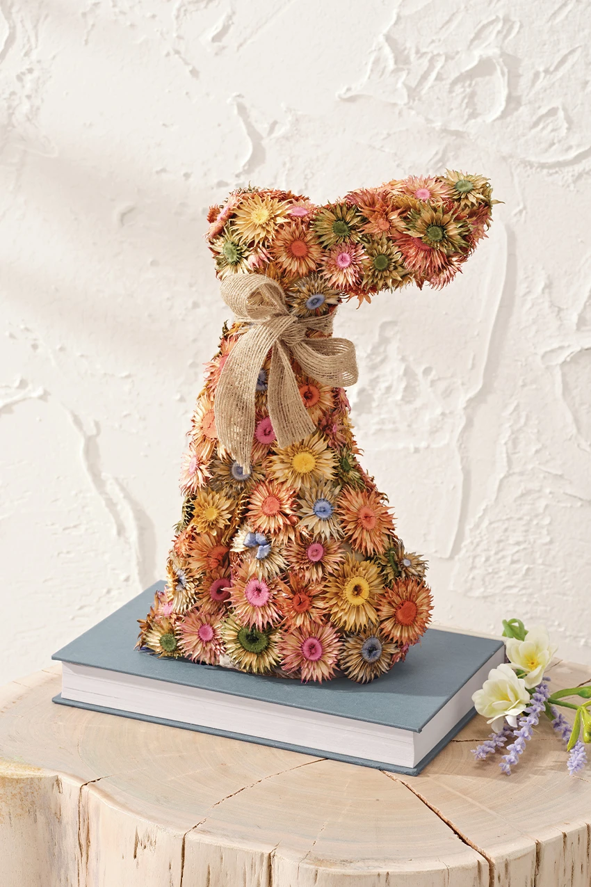 Dried Floral Bunny