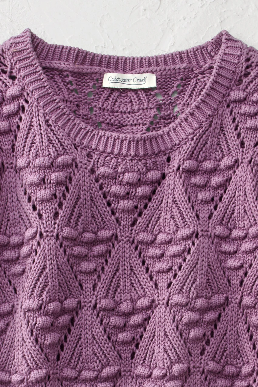 Geo Open-Stitch Sweater