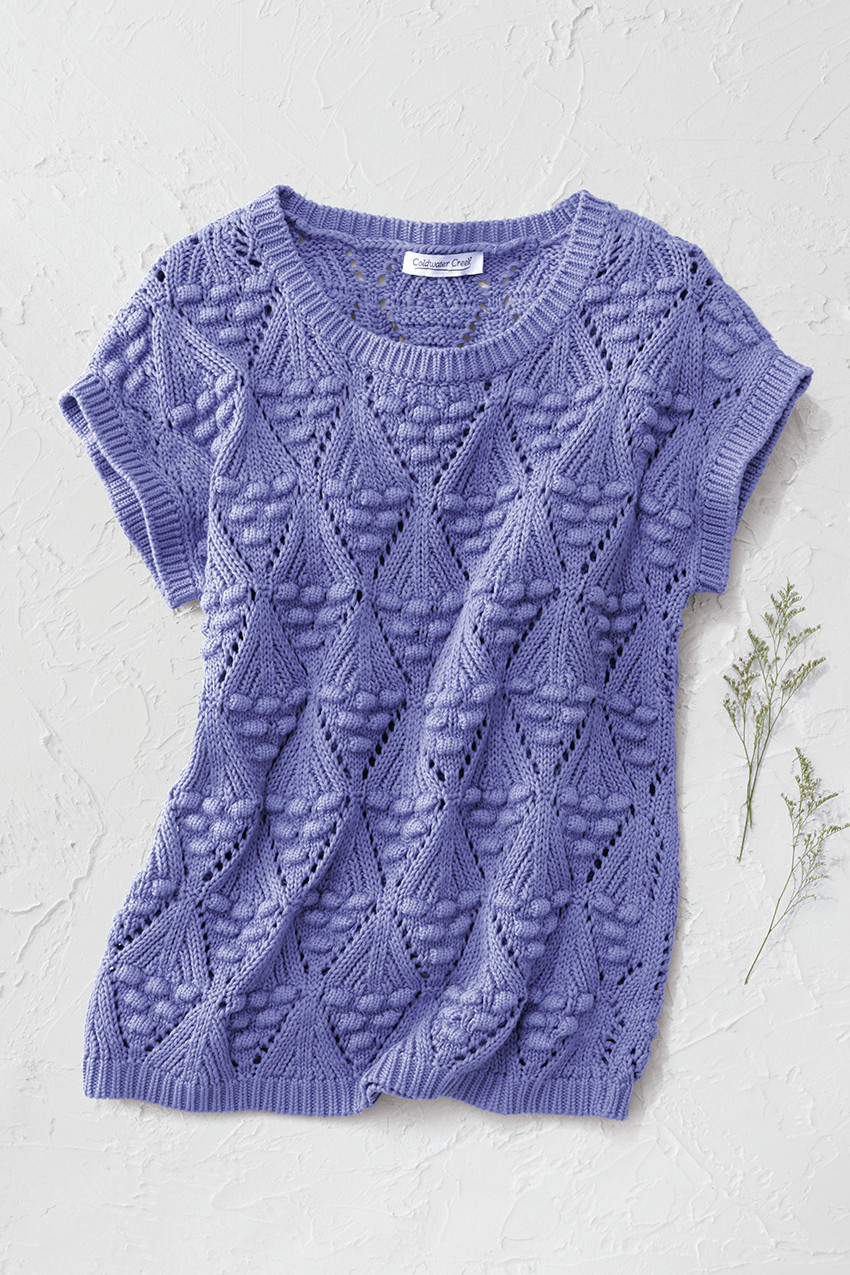 Geo Open-Stitch Sweater