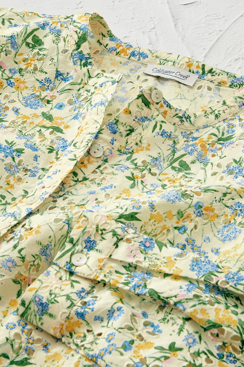 Wildflower Whispers Eyelet Blouse